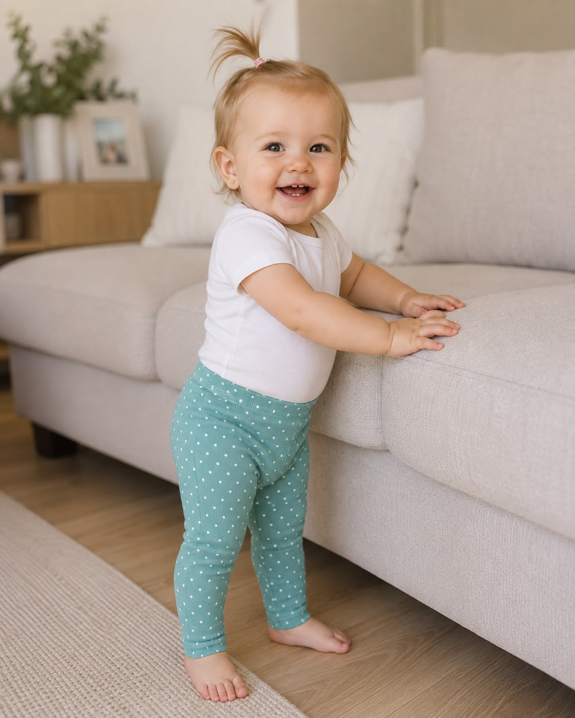 Dětské legíny z žebrovaného úpletu Baby-Smile